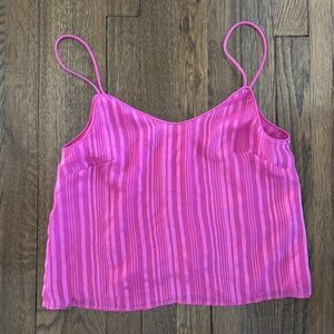 Wayf Vibrant Pink Striped Camisole